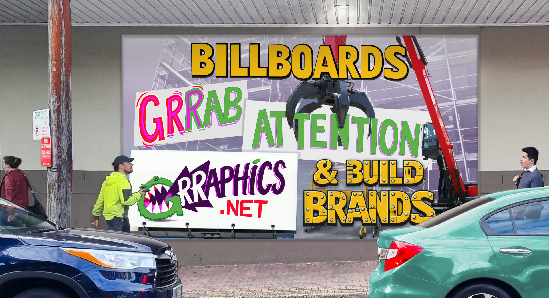 Billboard on side of Shopping Centre